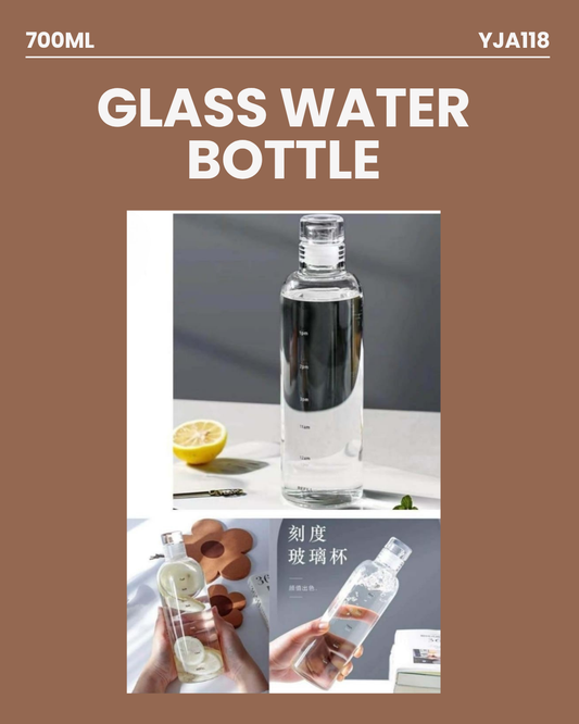Glass Water Bottle 700ml YJA118
