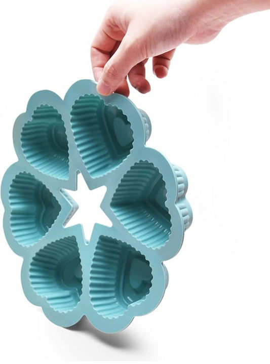 Silicone 6 Cavity Heart Baking Pan SBP07