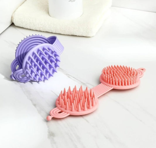 2pc Silicone Massage Shampoo Brush BX-3913