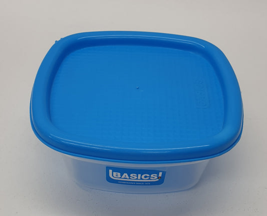 basics plastic container 1000ml 16x16cm-7939