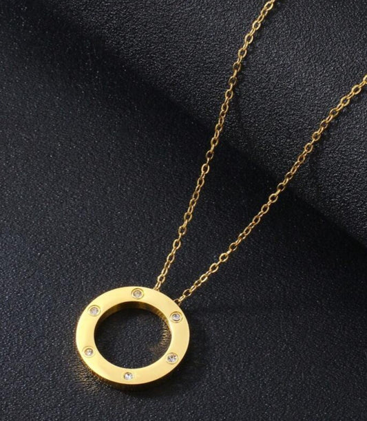 Stainless Steel Gold Necklace CH004