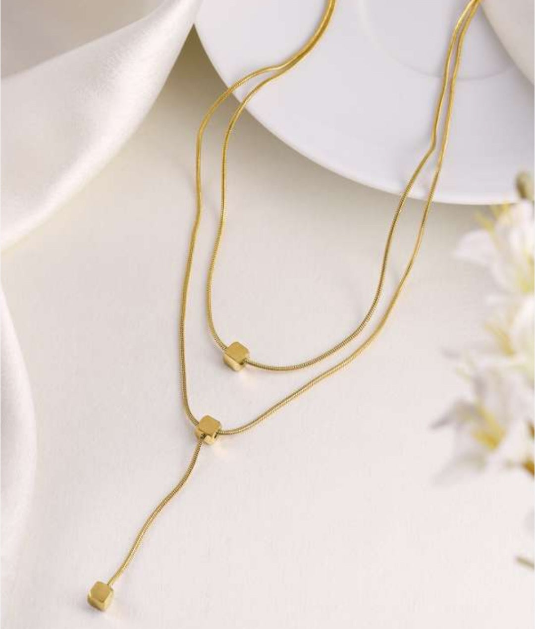 Stainless Steel Shiny Gold Necklace CH006