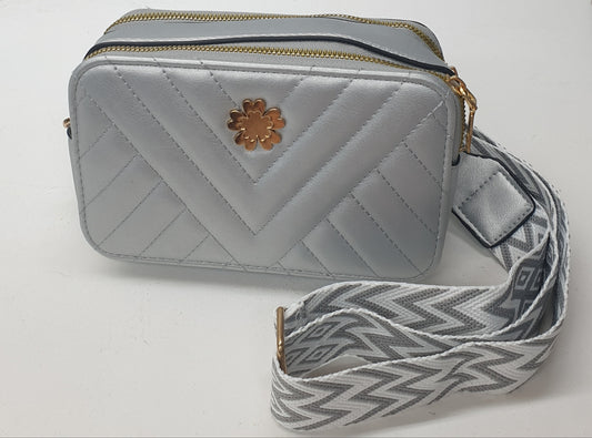LADIES SLING BAGS - 19X11X7CM -2 ZIP LINES+ 1 COMPARTMENT - GS0001
