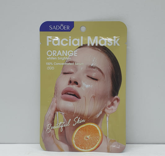 SADOER FACIAL MASK WHTE BRIGHTEN 25ml - SD47144 - ORANGE