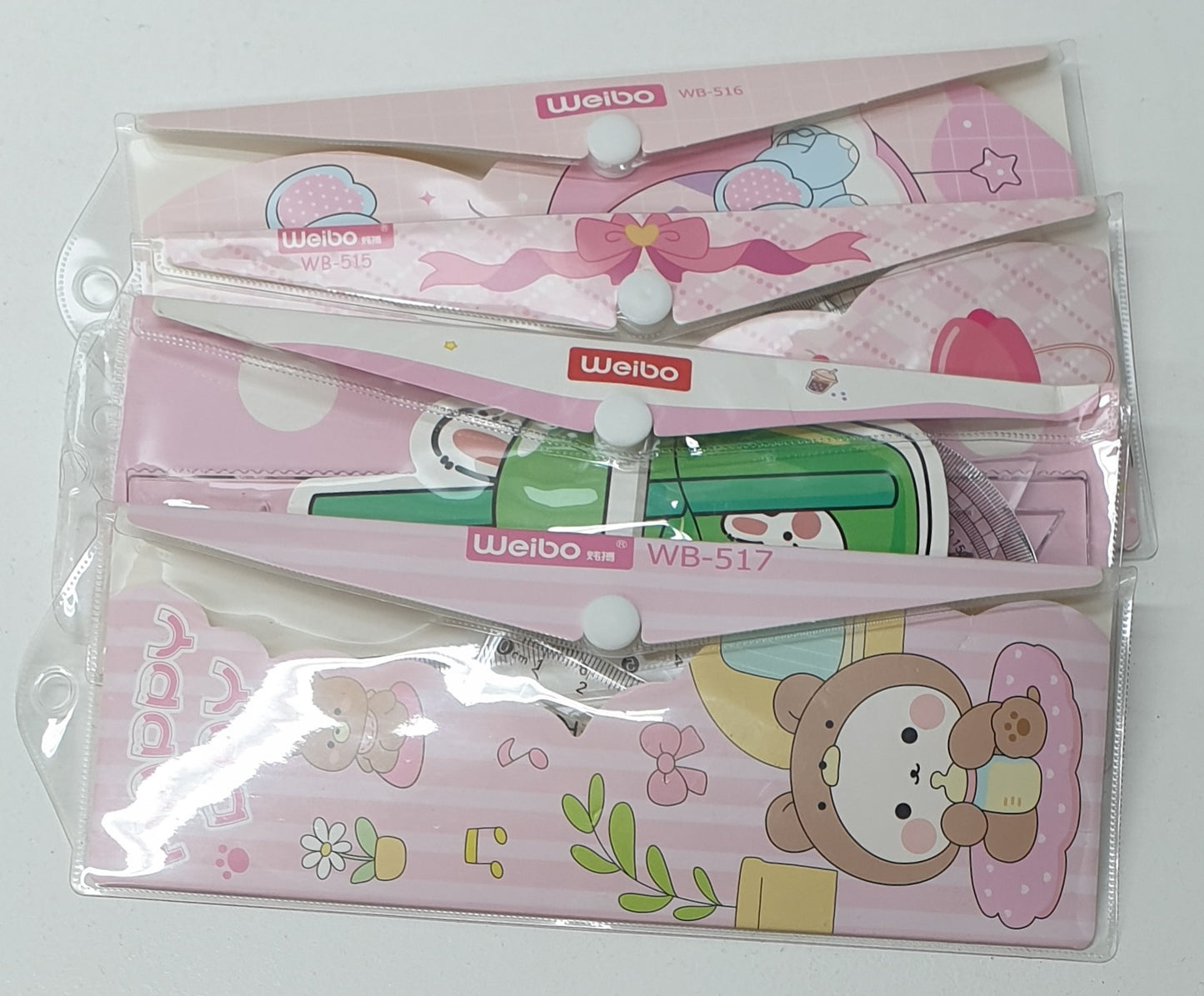 Weibo Assorted Ruler 4pce Set  WB-507
