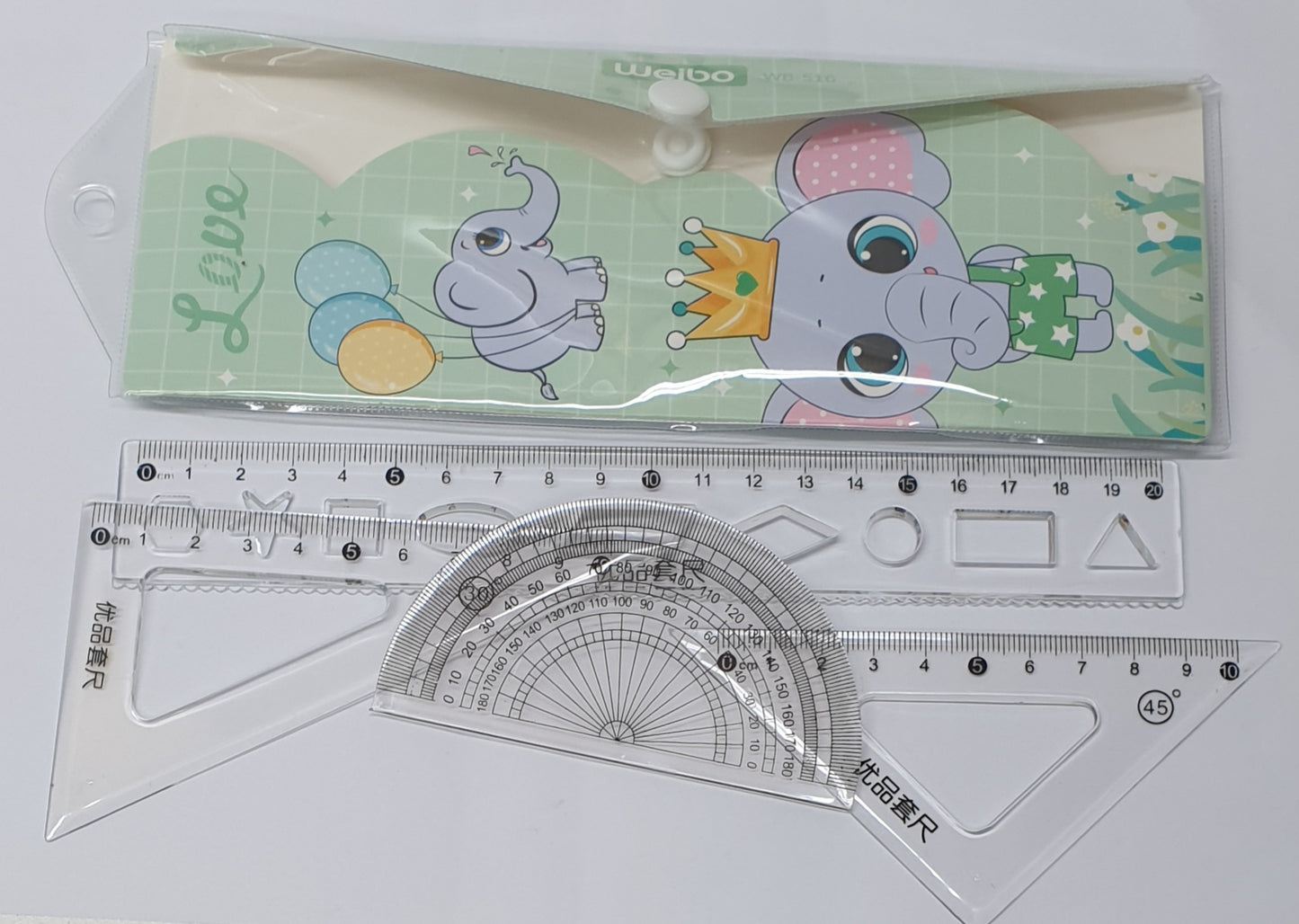 Weibo Assorted Ruler 4pce Set  WB-507