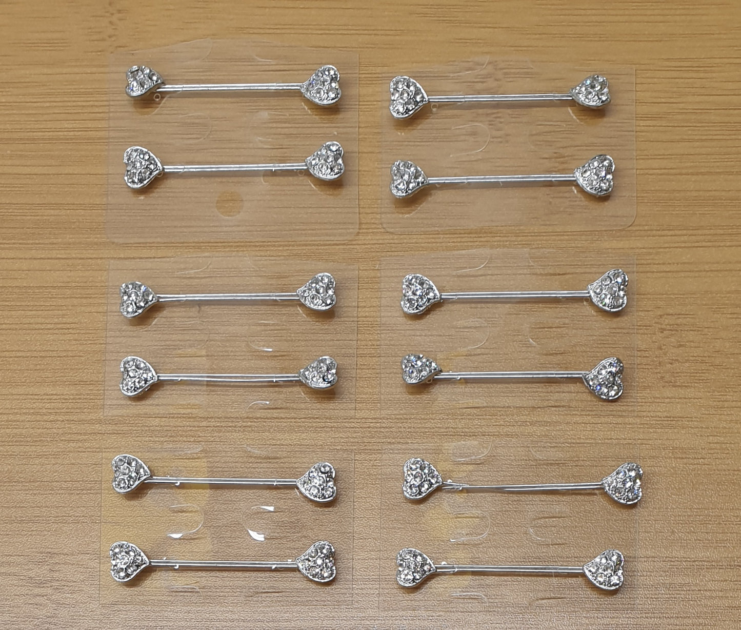 4pc Diamante Scarf Pins 0842