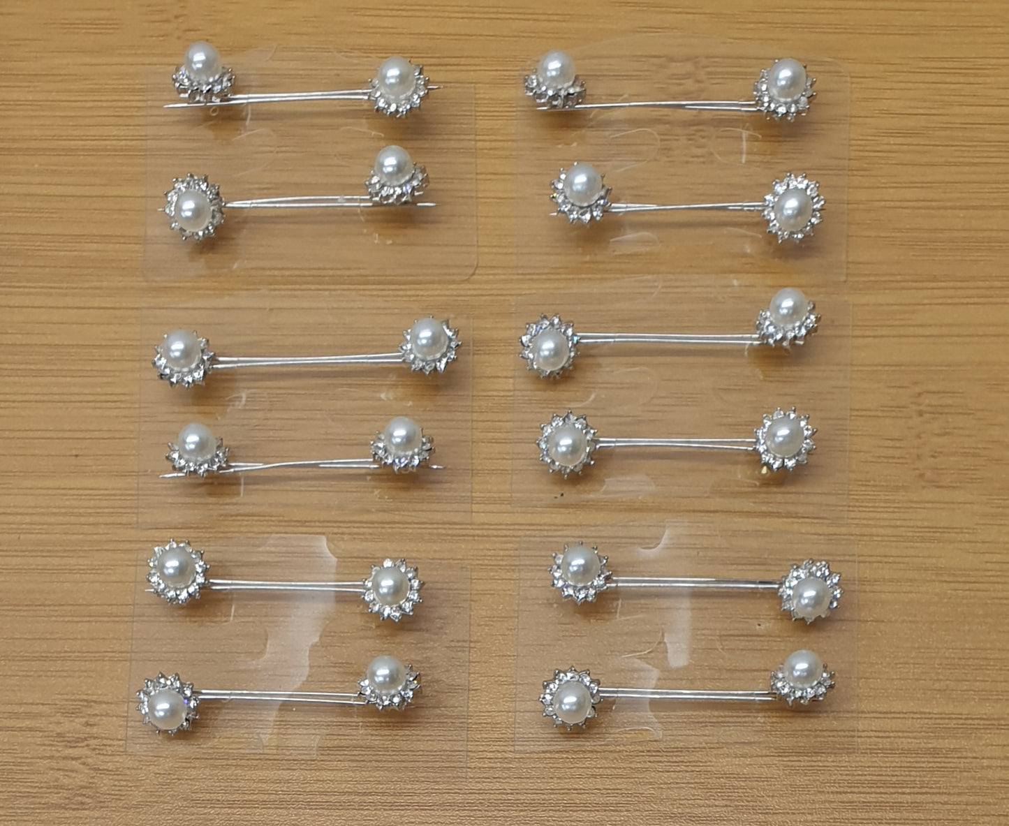 4pc Diamante Scarf Pins 0842