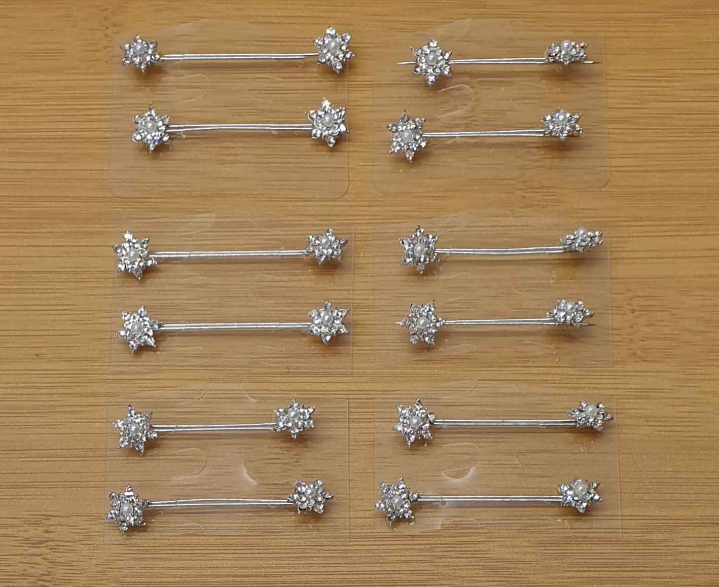 4pc Diamante Scarf Pins 0842