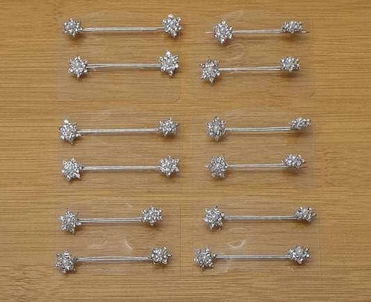 4pc Diamante Scarf Pins 0842