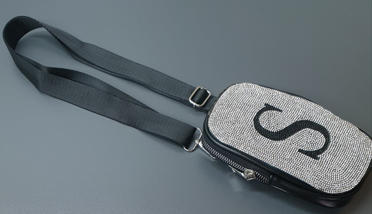 Ladies Diamante Sling/Cellphone Bag