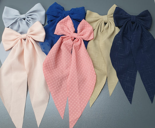 Random  Plain Bow  Hair  Ribbon  046-118