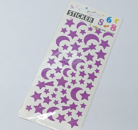 Stereoscopic Stars And Moon Stickers 9892