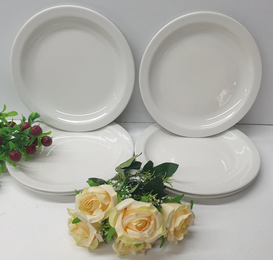 White Fish Plates 6pce  23cm Diameter  WP23
