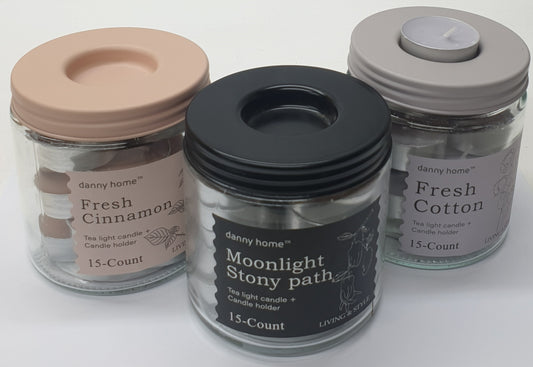 15pc Tea Light Candle &Candle Holder AT19