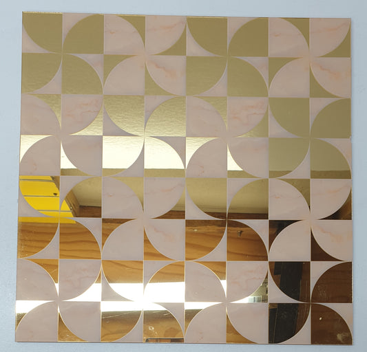 1pc PVC Wall  Panel Mirror Sticker 30x30cm LY-26/12/40/09