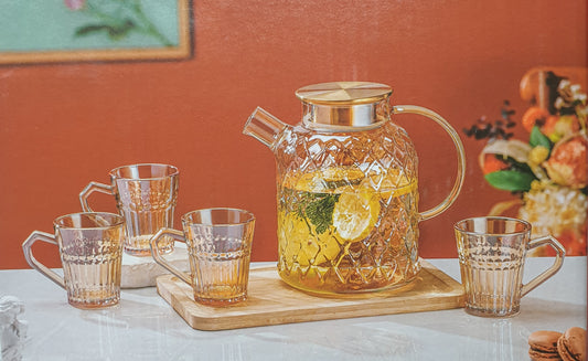 5pc Glass Water Jug Set IO13
