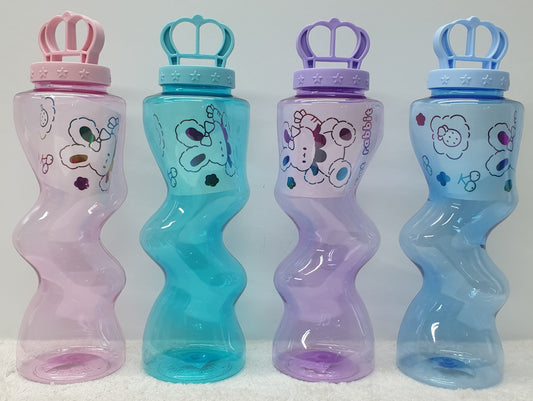 Plastic Water Bottle With Crown Clip  2682