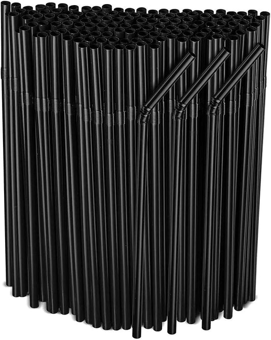 100PC Black Straws MD51-6
