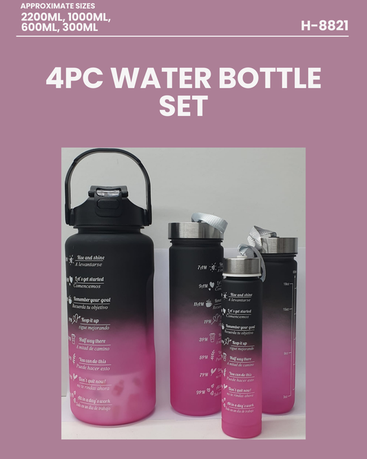 4pc Water Bottle Set H-8821