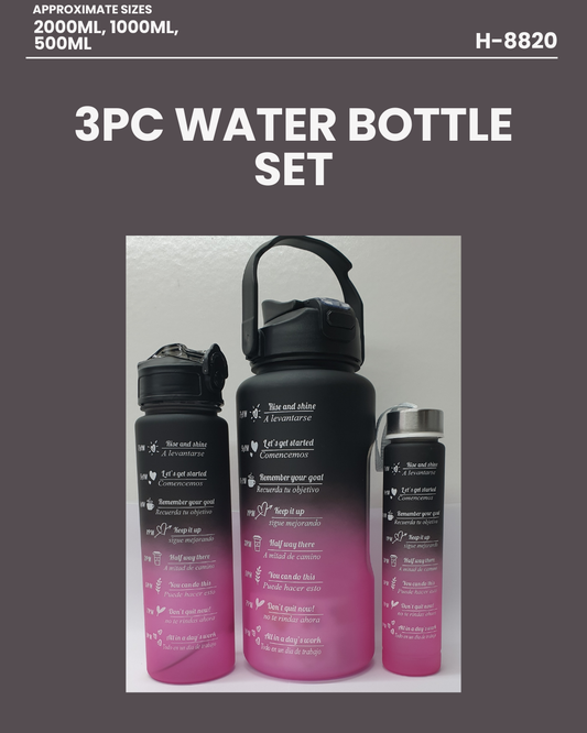 3pc Water Bottle Set H-8820