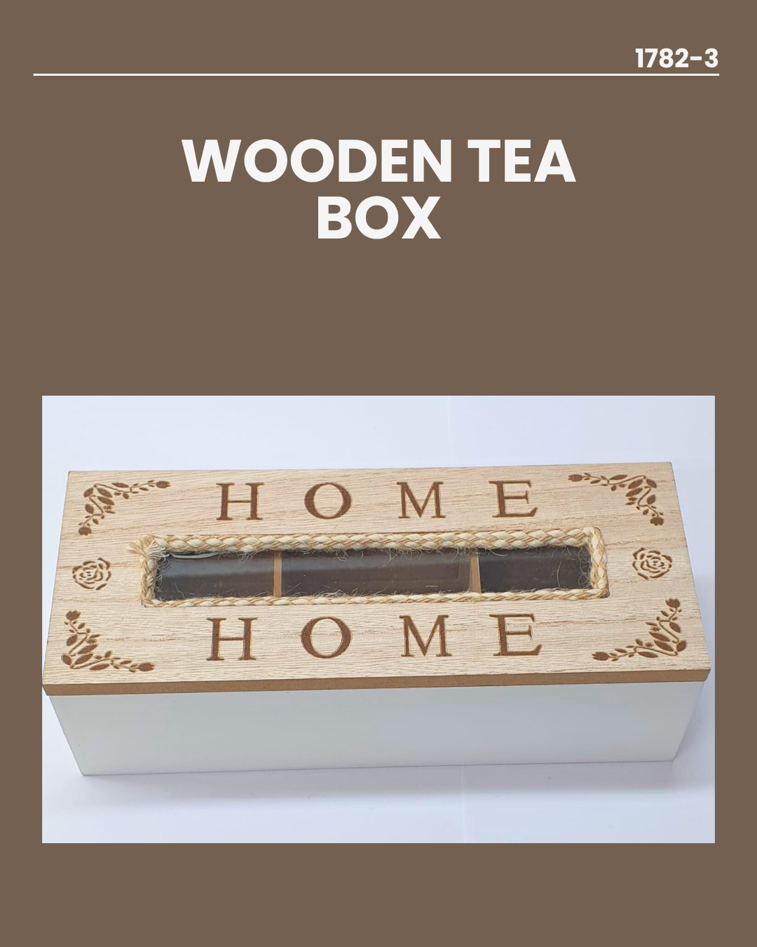 Wooden Tea Box 1782-3