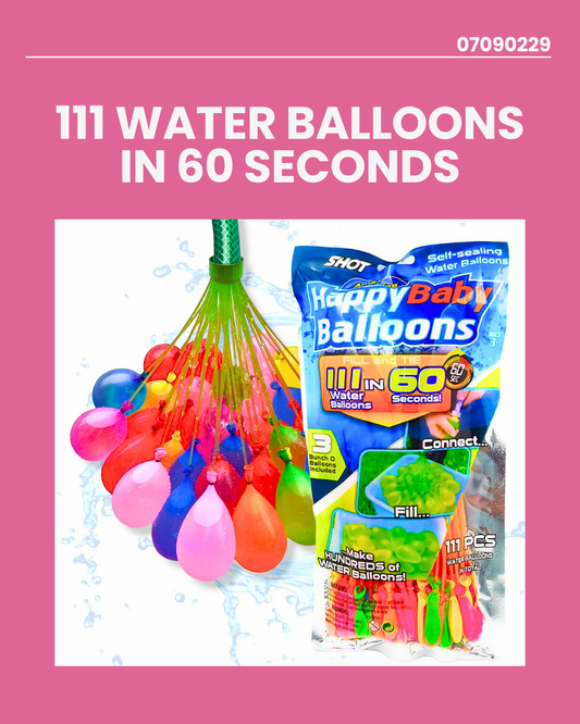 111 Water Balloons In 60 Seconds 1663-2