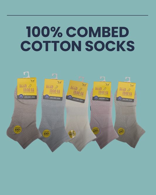 100% Combed Cotton Socks