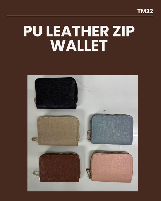 PU Leather Zip Wallet TM22
