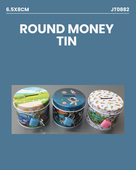 Round Money Tin JT0882
