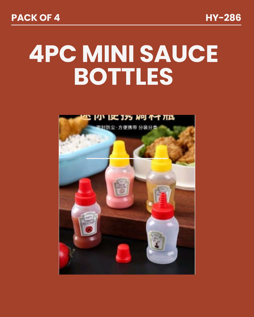 4pc Mini Sauce Bottles HY-286