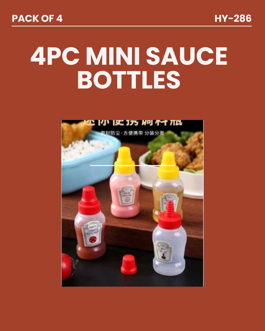 4pc Mini Sauce Bottles HY-286