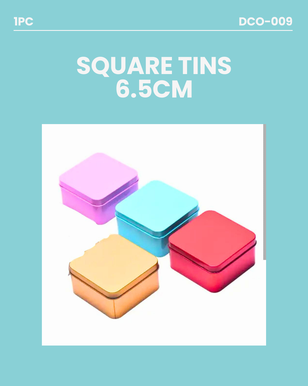 Square Tin Box 6.5cm DCO-009