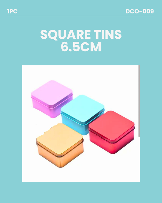 Square Tin Box 6.5cm DCO-009