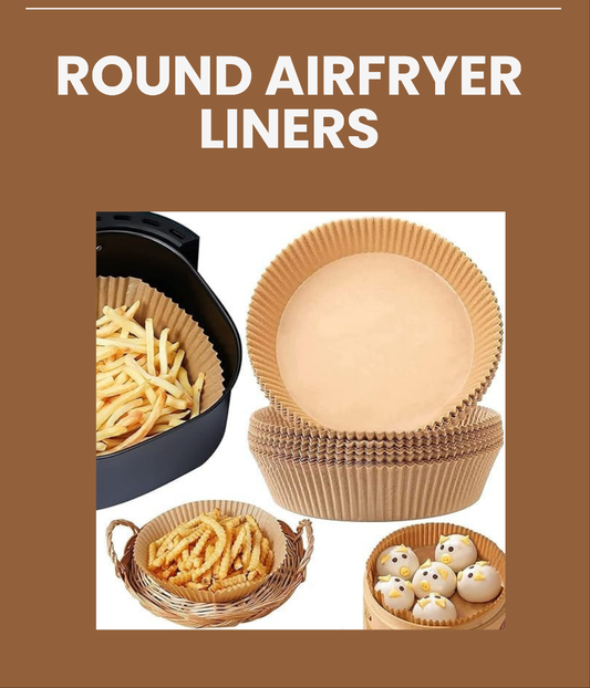 50pc Round Airfryer Liners 16cm- A68