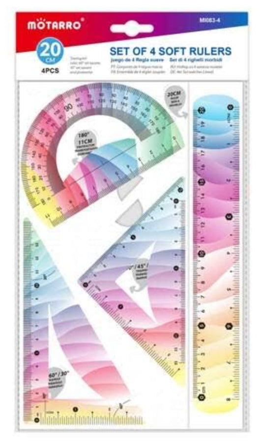 Set of 4 Soft Rulers MI083-4