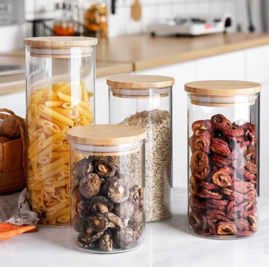 Glass Jar With Bamboo YJA-2