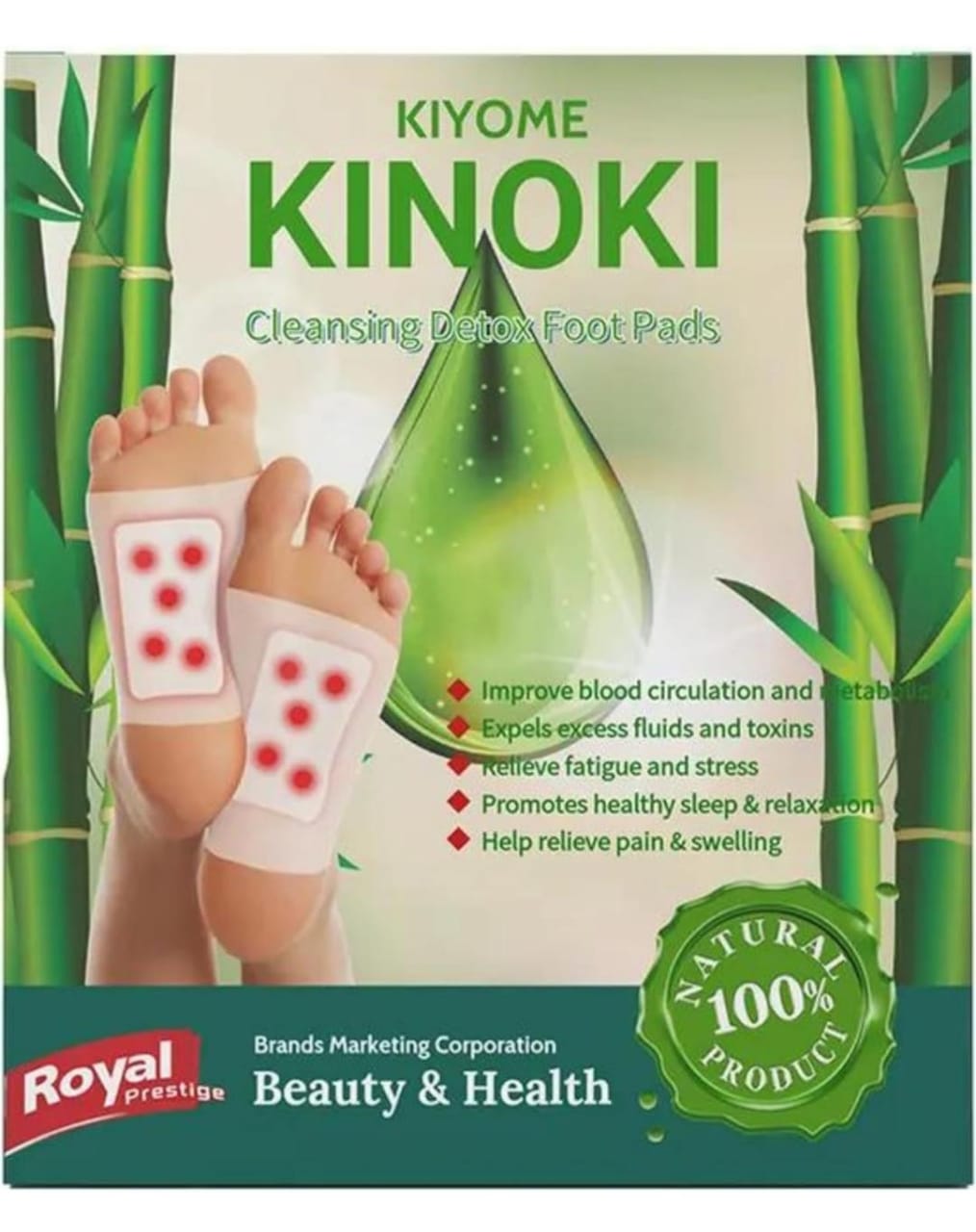 Kinoki Cleansing Detox Foot Pads F49-8-998