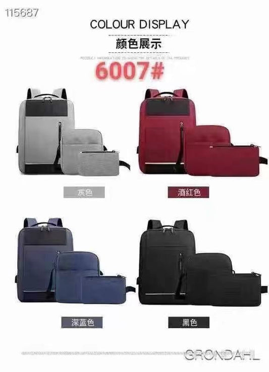 3pc School Bag 6007 43x35x11cm