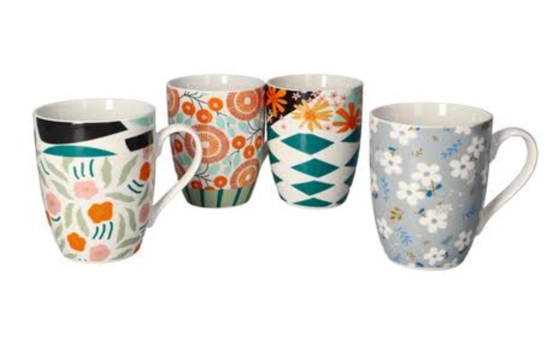 4pc Artistic Mug Set BZ1102-20 11x9cm