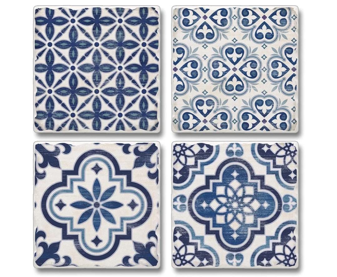 Set Of 4 Assorted Coasters 2027 10x10cm