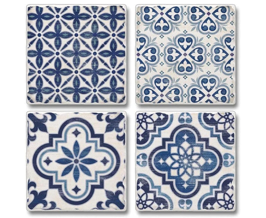 Set Of 4 Assorted Coasters 2027 10x10cm