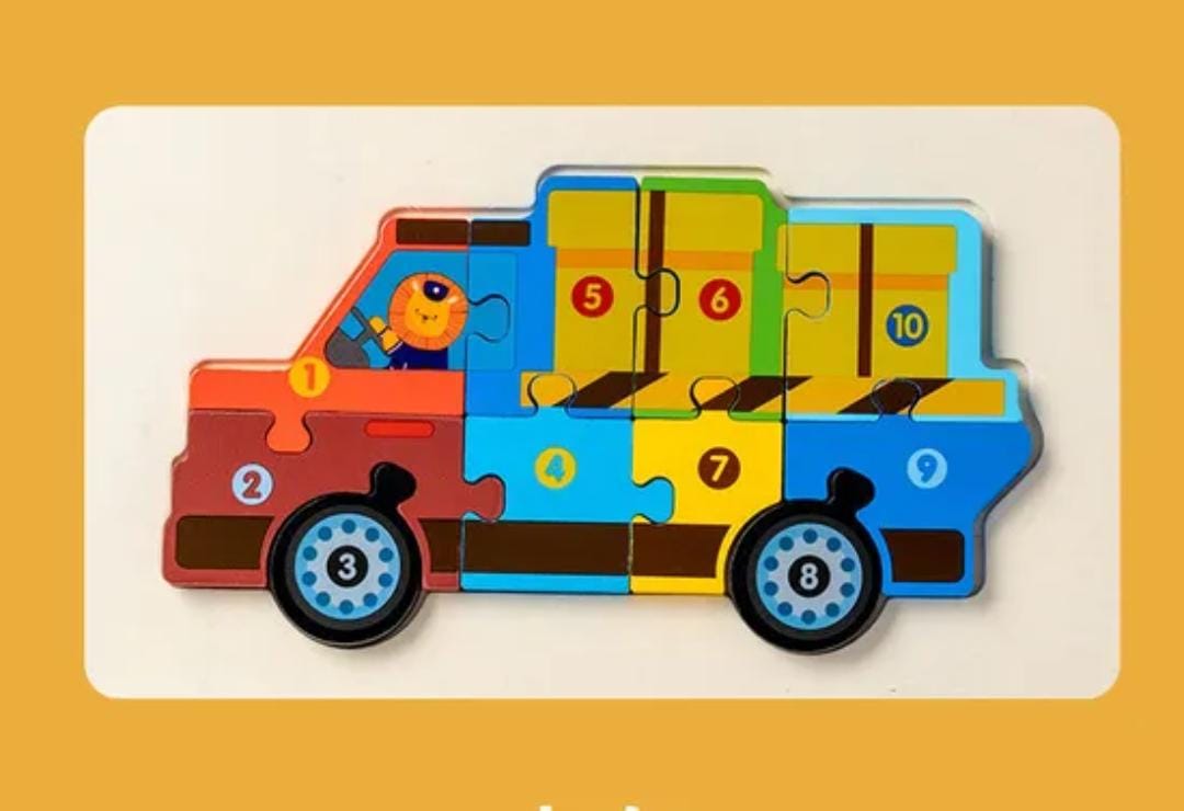 Wooden Numbers Puzzle AY-349