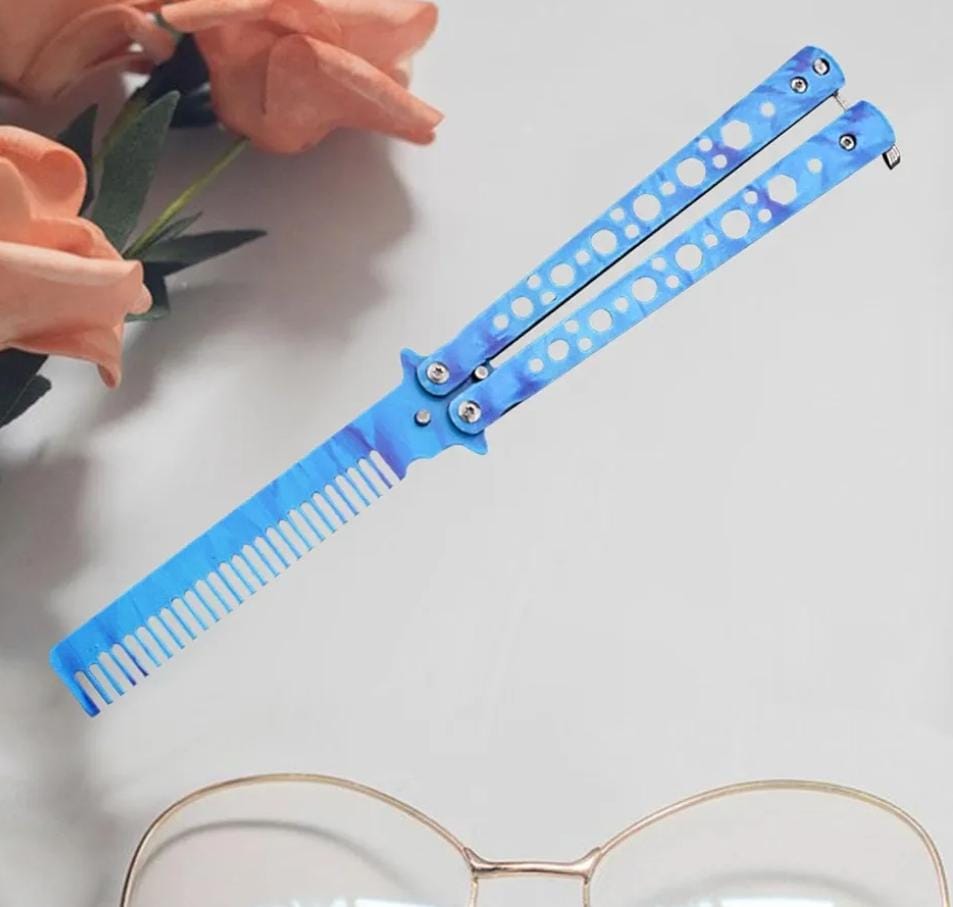 Butterfly Knife Comb BK786- Random Colour supplied