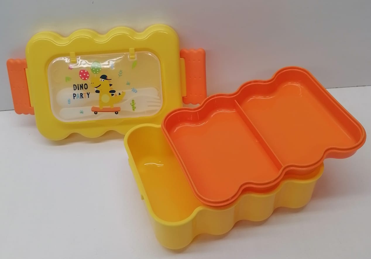 3in1 Kiddies Lunch Box With Mini Fork & Spoon TOT-722-5 16.5x12x7.5cm