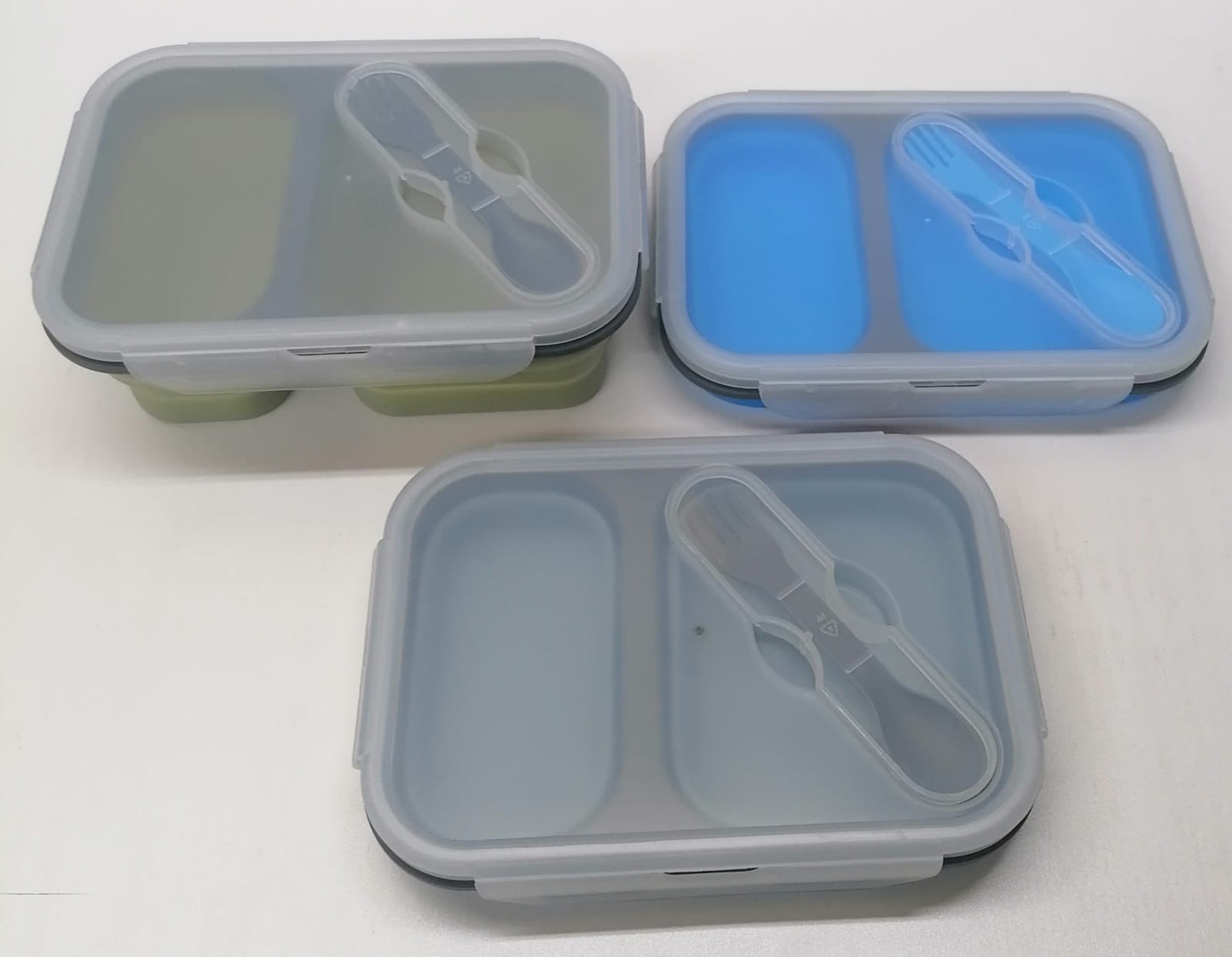 Collapsible Silicone Folding Lunch Box F77-142-29 21x15cm