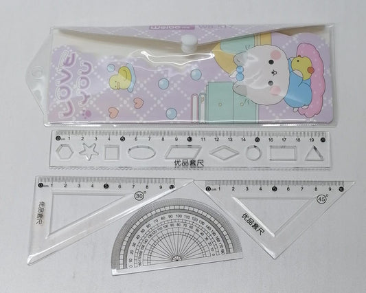 Weibo Stencils & Ruler 4pce Set WB-517