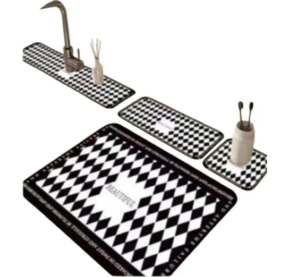 4pc Antislip Absorbent Bathroom/Kitchen Mat DP-303