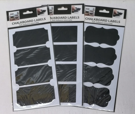 Chalkboard Storage Labels XF1230-1 SHEET OF 4 LABELS PER PACK