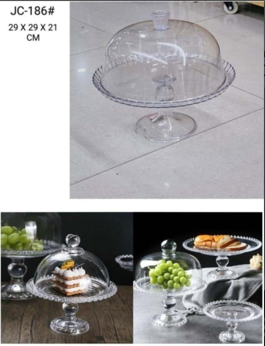 Acrylic Cake Stand JC-186C  29x29x21cm
